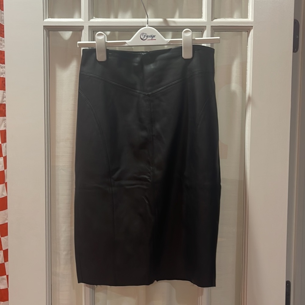 Size 6 Express Leather Skirt NWT.